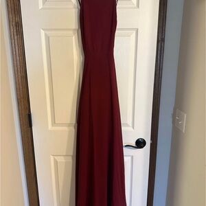Lulu's Red Halter Maxi Gown for Prom or bridesmaid